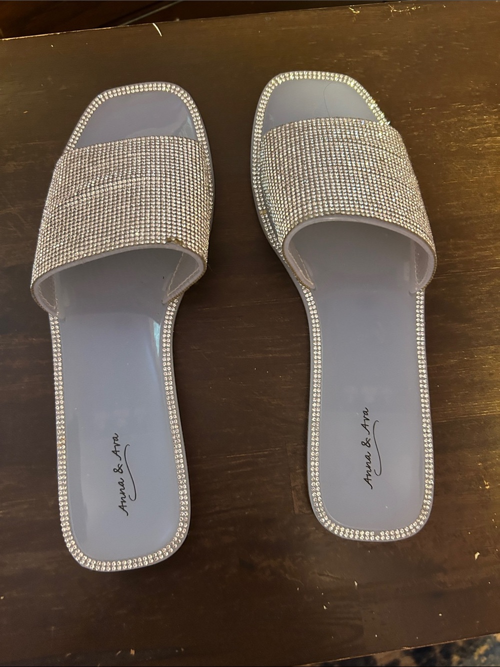 Anna & Ava Sparkling Silver Sandals NWOT